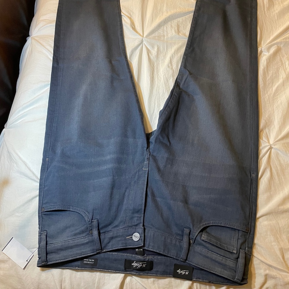 34 Heritage Courage Straight Leg Jeans in Petrol Night